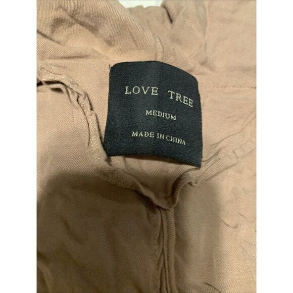 Love Tree Womens Solid Camel Brown Long Sleeve Rayon Jacket Medium - Picture 3 of 4